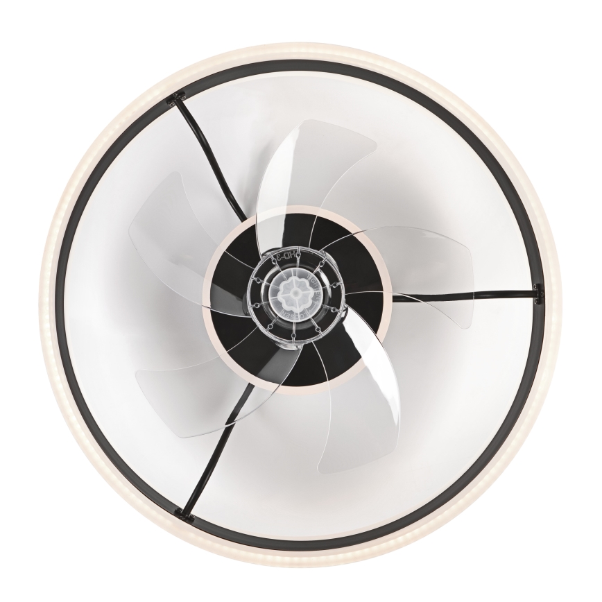 Plafonnier à intensité variable avec ventilateur APOLLO LED/38W/230V noir + Télécommande