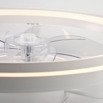 Plafonnier à intensité variable avec ventilateur FARGO LED/37W/230V blanc + télécommande