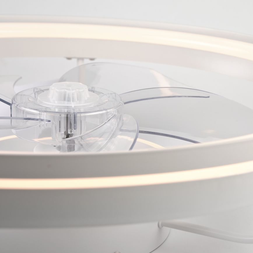Plafonnier à intensité variable avec ventilateur FARGO LED/37W/230V blanc + télécommande