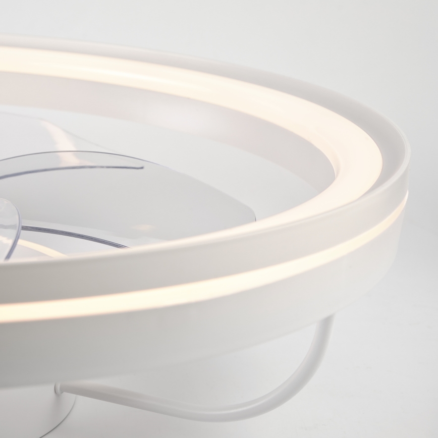 Plafonnier à intensité variable avec ventilateur FARGO LED/37W/230V blanc + télécommande