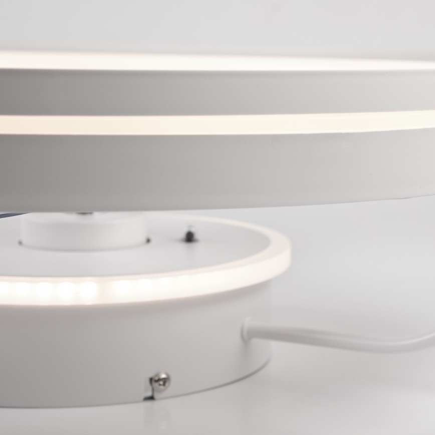 Plafonnier à intensité variable avec ventilateur FARGO LED/37W/230V blanc + télécommande