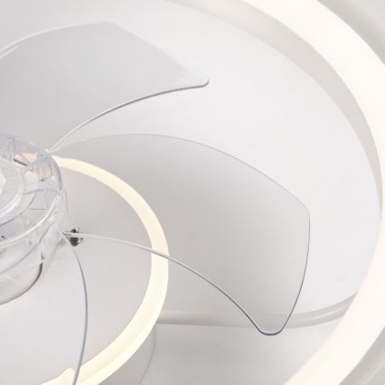 Plafonnier à intensité variable avec ventilateur FARGO LED/37W/230V blanc + télécommande