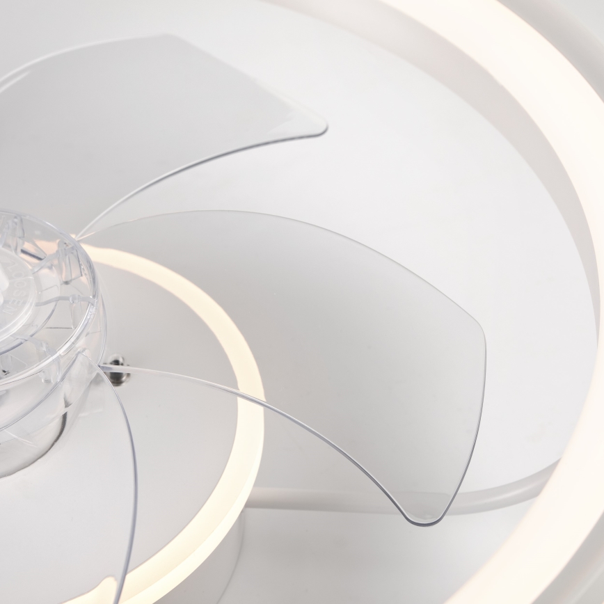 Plafonnier à intensité variable avec ventilateur FARGO LED/37W/230V blanc + télécommande