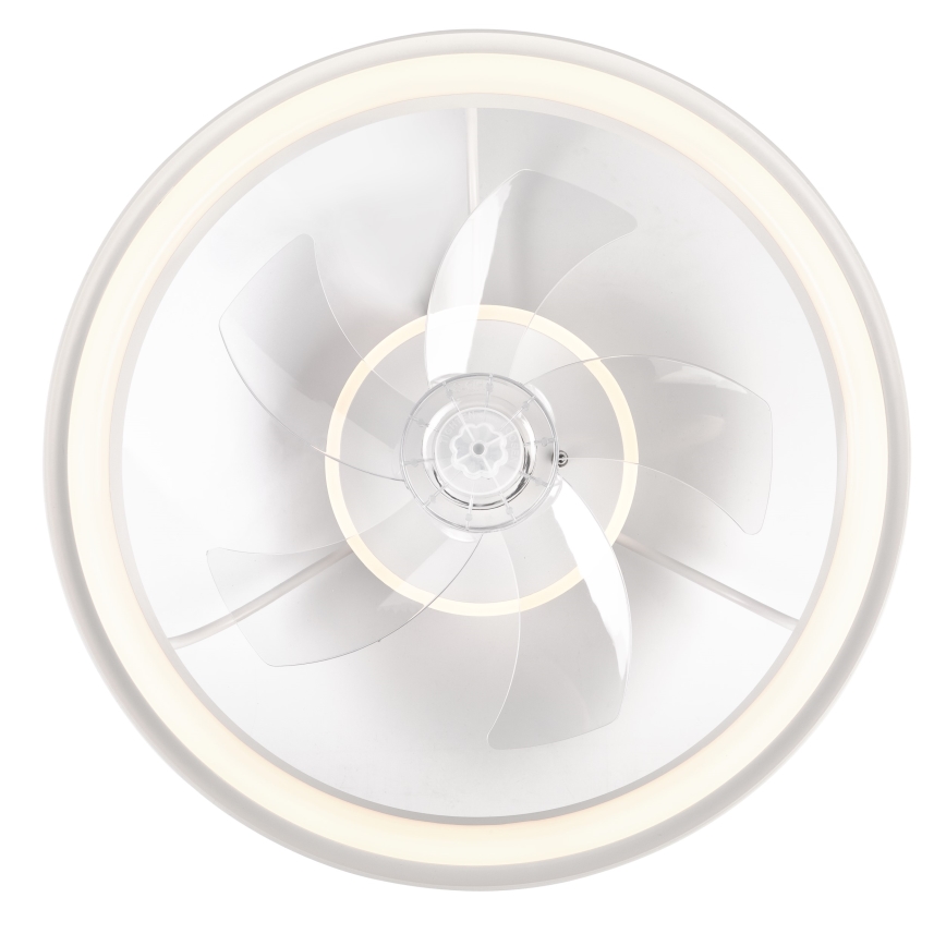 Plafonnier à intensité variable avec ventilateur FARGO LED/37W/230V blanc + télécommande