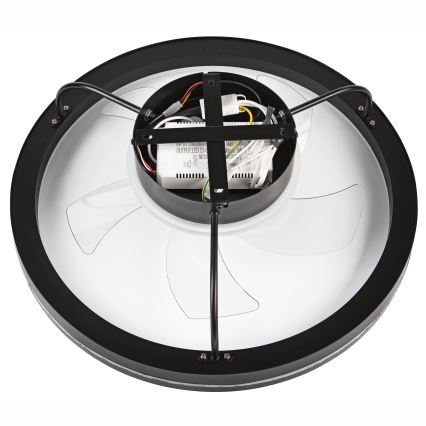 Plafonnier à intensité variable avec ventilateur FARGO LED/37W/230V noir + télécommande