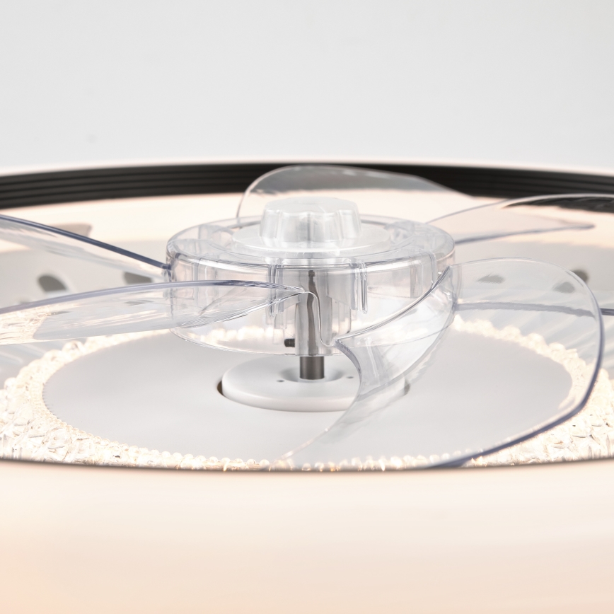 Plafonnier à intensité variable avec ventilateur GEMMA LED/37W/230V blanc + télécommande