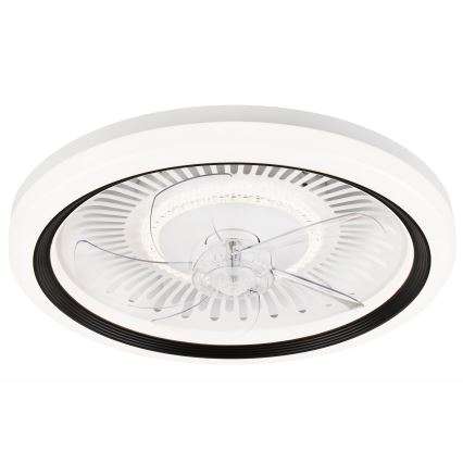 Plafonnier à intensité variable avec ventilateur GEMMA LED/37W/230V blanc + télécommande