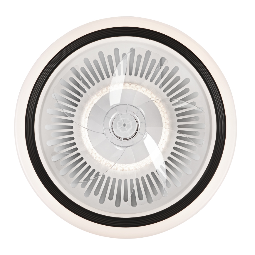 Plafonnier à intensité variable avec ventilateur GEMMA LED/37W/230V blanc + télécommande
