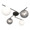 Plafonnier AZURA 4xE14/10W/230V noir/gris/blanc