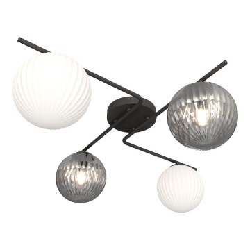 Plafonnier AZURA 4xE14/10W/230V noir/gris/blanc