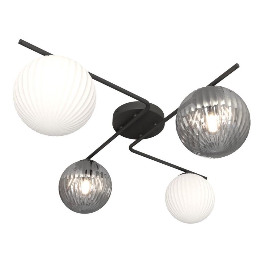 Plafonnier AZURA 4xE14/10W/230V noir/gris/blanc