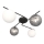 Plafonnier AZURA 4xE14/10W/230V noir/gris/blanc