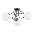 Plafonnier BANKO 3xE14/10W/230V noir chrome brillant
