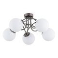 Plafonnier BANKO 5xE14/10W/230V noir chrome brillant