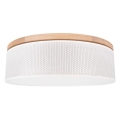 Plafonnier BENITA 2xE27/25W/230V d. 48 cm crème/chêne