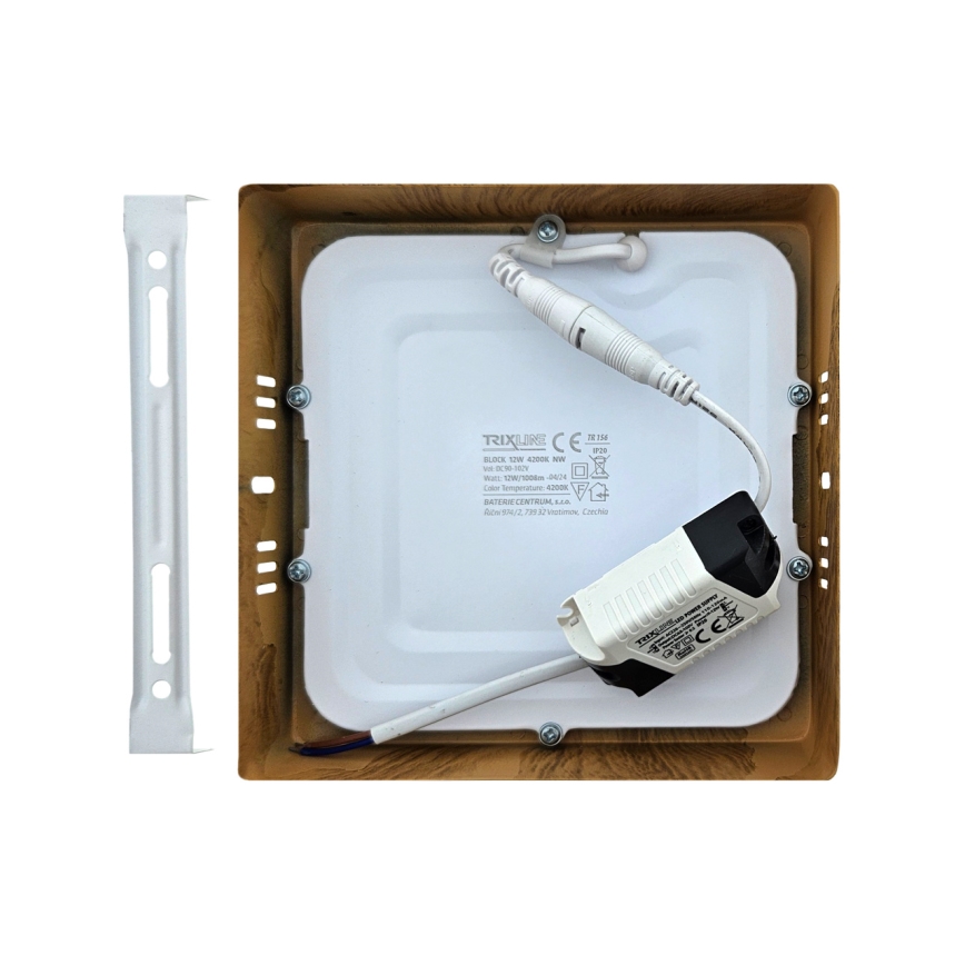 Plafonnier BLOCK LED/12W/230V 4200K 16,3x16,3 cm marron