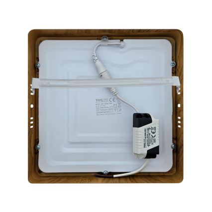 Plafonnier BLOCK LED/18W/230V 4200K 22x22 cm marron