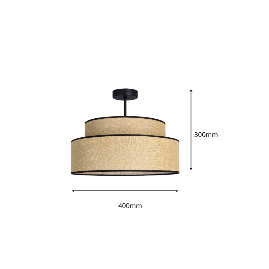 Plafonnier BOHO 1xE27/60W/230V beige
