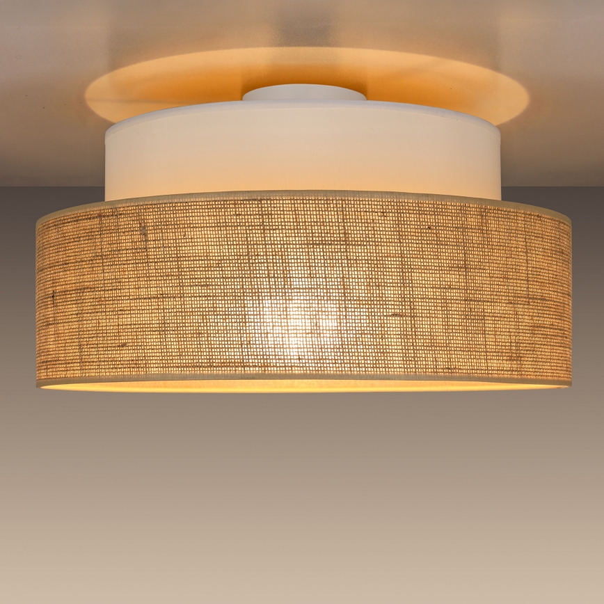 Plafonnier BOHO 1xE27/60W/230V blanc/beige