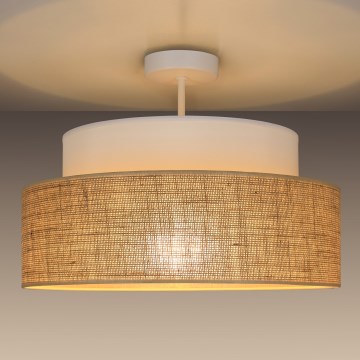 Plafonnier BOHO 1xE27/60W/230V d. 40 cm blanc/beige
