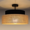 Plafonnier BOHO 1xE27/60W/230V d. 40 cm noir/beige