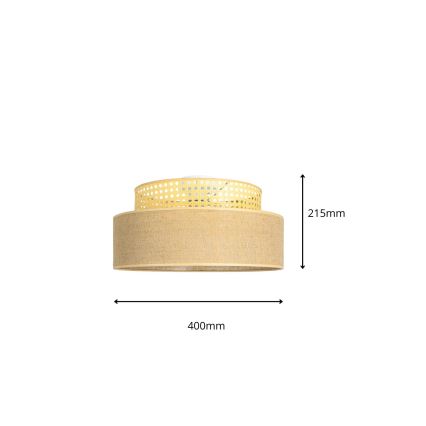 Plafonnier BOHO 1xE27/60W/230V d. 40 cm rotin