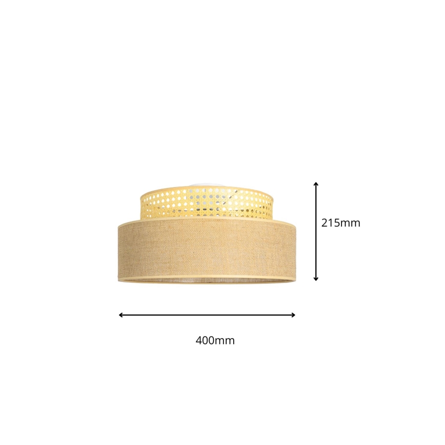Plafonnier BOHO 1xE27/60W/230V d. 40 cm rotin