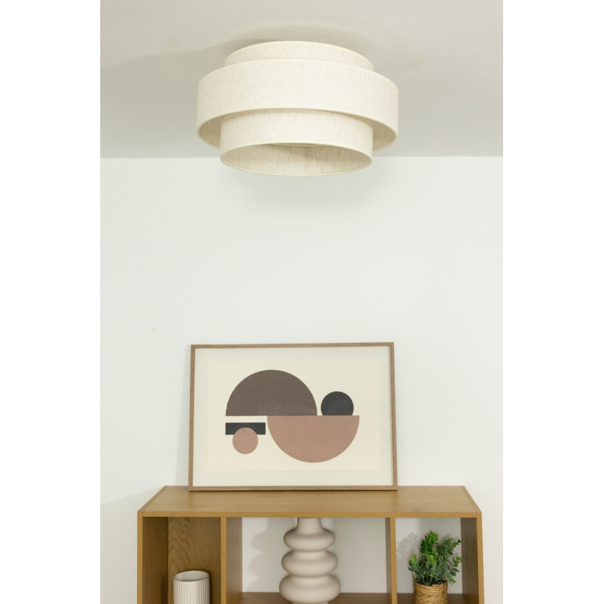 Plafonnier BOHO 1xE27/60W/230V Ø 40 cm blanc