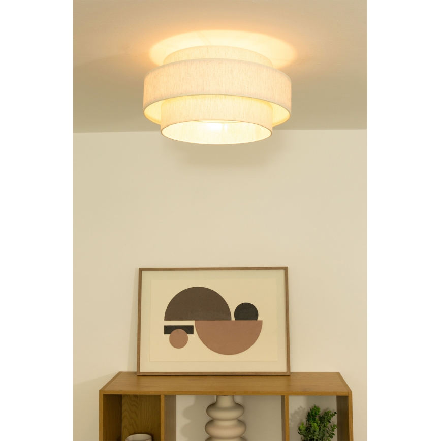 Plafonnier BOHO 1xE27/60W/230V Ø 40 cm blanc