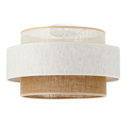 Plafonnier BOHO 1xE27/60W/230V Ø 40 cm blanc/jute