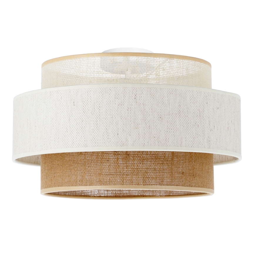 Plafonnier BOHO 1xE27/60W/230V Ø 40 cm blanc/jute