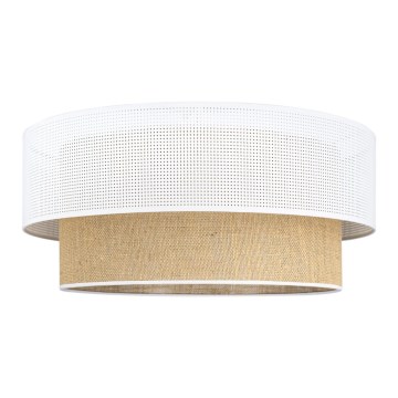 Plafonnier BORHO 1xE27/60W/230V Ø 40 cm blanc/jute