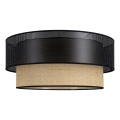 Plafonnier BORHO 1xE27/60W/230V Ø 40 cm noir/jute