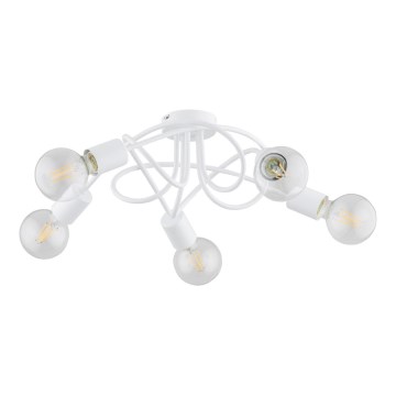 Plafonnier BOSTON 5xE27/15W/230V blanc