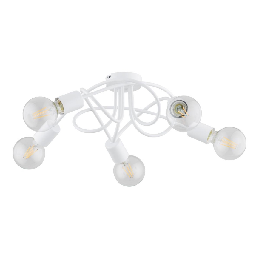 Plafonnier BOSTON 5xE27/15W/230V blanc