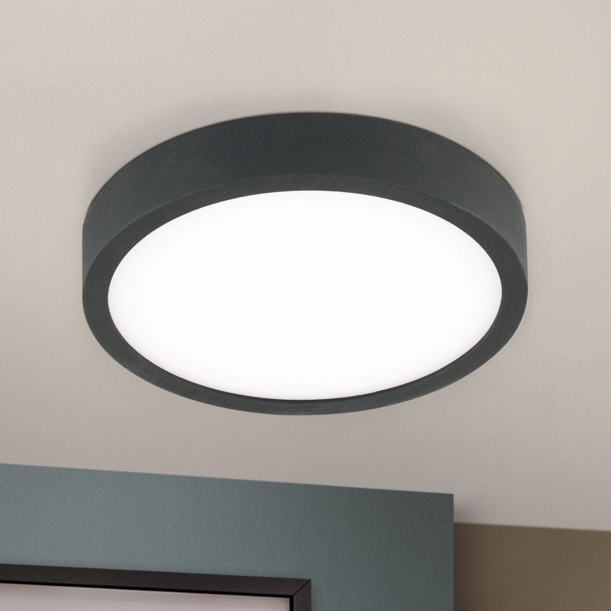 Plafonnier BULLY LED/12W/230V d. 14 cm noir
