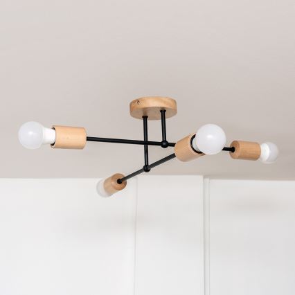 Plafonnier CAMBRIDGE 4xE27/15W/230V en pin