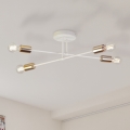 Plafonnier CAMBRIDGE 4xE27/15W/230V laiton/blanc
