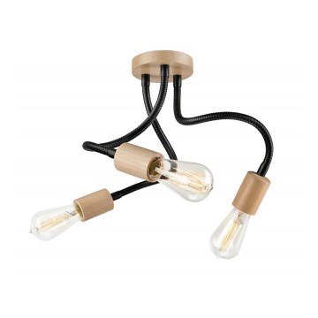 Plafonnier CAMERON 3xE27/60W/230V en hêtre
