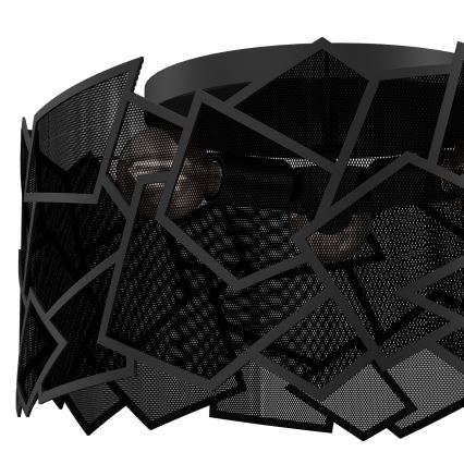 Plafonnier CAMO 3xE27/15W/230V noir