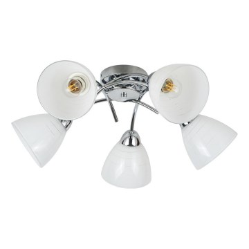 Plafonnier CLARA 5xE27/15W/230V fini chrome brillant