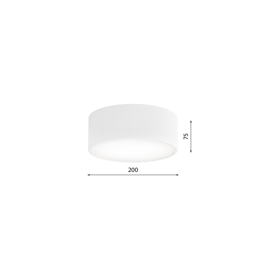 Plafonnier CLEO 1xE27/24W/230V diam. 20 cm blanc