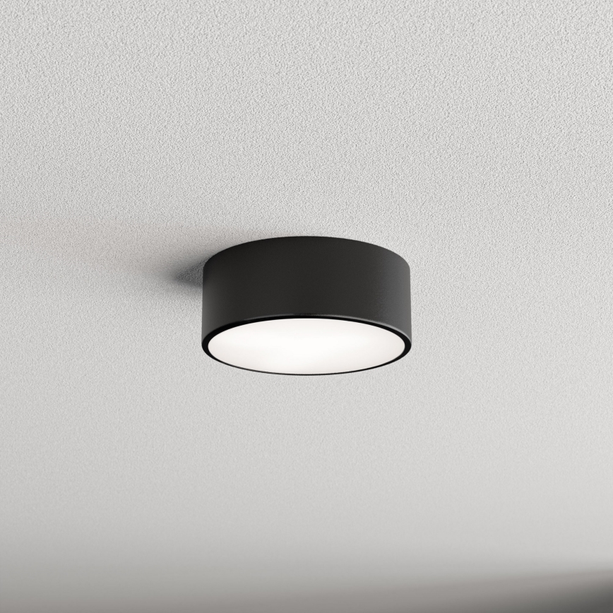Plafonnier CLEO avec détecteur de mouvement et capteur crépusculaire, 1x E27/40W/230V, Ø 20 cm, noir