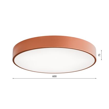 Plafonnier CLEO avec détecteur de mouvement et capteur crépusculaire, 5xE27/24W/230V, Ø 60 cm, finition cuivrée