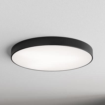 Plafonnier CLEO Ø 80 cm, 6x E27, 24 W, 230 V — avec détecteur de mouvement et capteur crépusculaire, noir