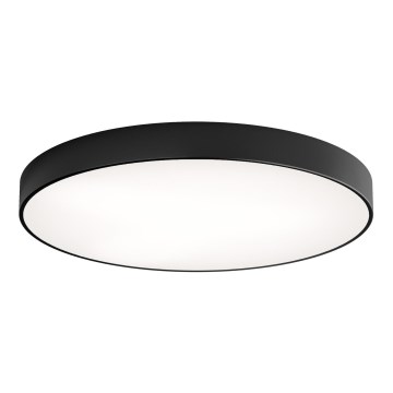 Plafonnier CLEO Ø 80 cm, 6x E27, 24 W, 230 V — avec détecteur de mouvement et capteur crépusculaire, noir