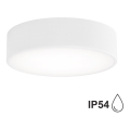 Plafonnier de salle de bain avec détecteur CLEO 2xE27/24W/230V d. 30 cm blanc IP54