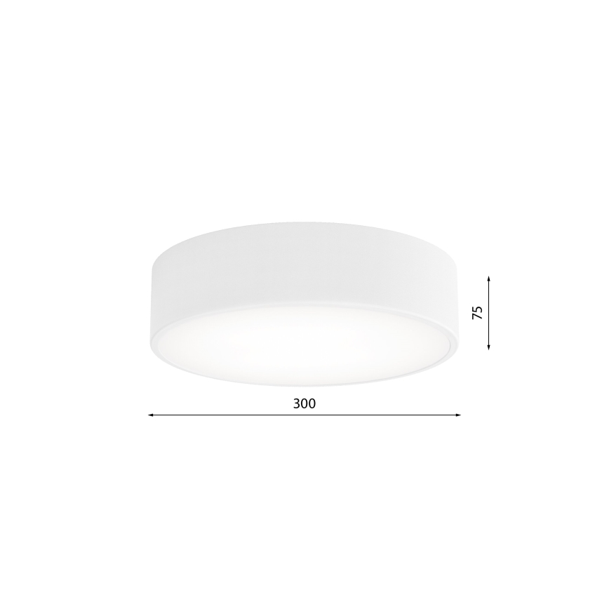 Plafonnier de salle de bain avec détecteur CLEO 2xE27/24W/230V d. 30 cm blanc IP54