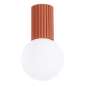 Plafonnier de salle de bain HALO 1xG9/8W/230V d. 12 cm IP44 orange