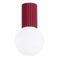 Plafonnier de salle de bain HALO 1xG9/8W/230V d. 12 cm IP44 rouge